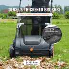 Push Lawn Sweeper, 21inch Leaf & Grass Collector, Strong Plastic
