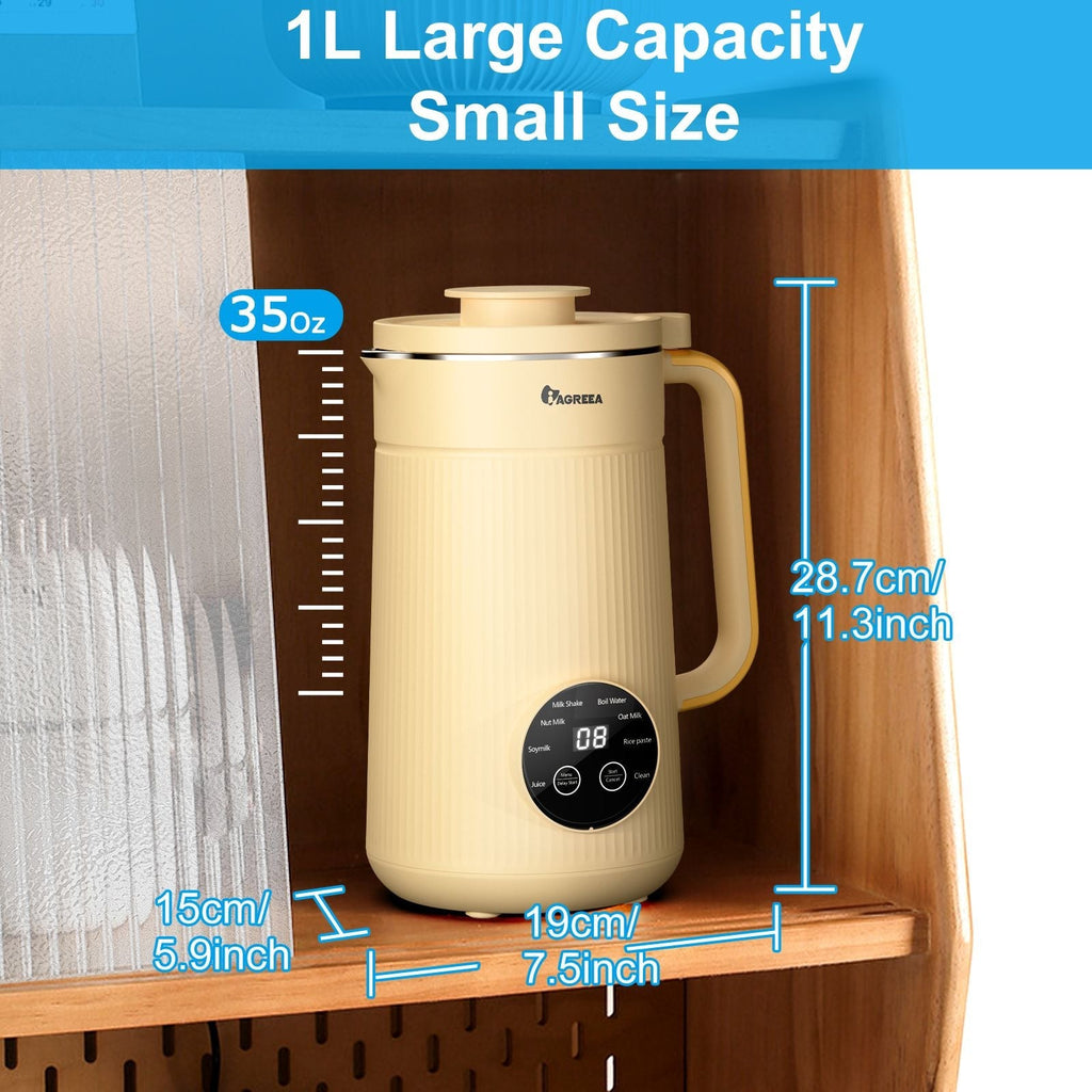 IAGREEA Nut Milk Maker, 35oz Nut/Oat/Almond/Soya/Vegan Juice Beverages