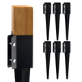 Fence Post Anchor Ground Spike, 6 Pack 24 x 4 x 4 Inches Outer