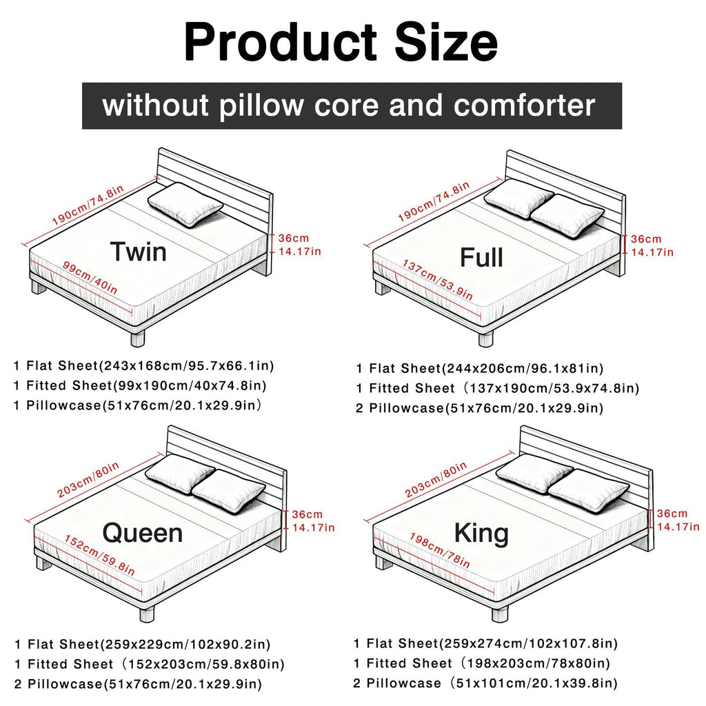 4-piece ultra-soft 85g bed sheet and pillowcase set. Soft and durable,