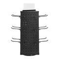 Rotating Pegboard Display Stand, 7.4 x 7.4 x 17 in 4-Sided Spinning