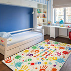 Rug for living room handprint carpets for gaming decor for boys