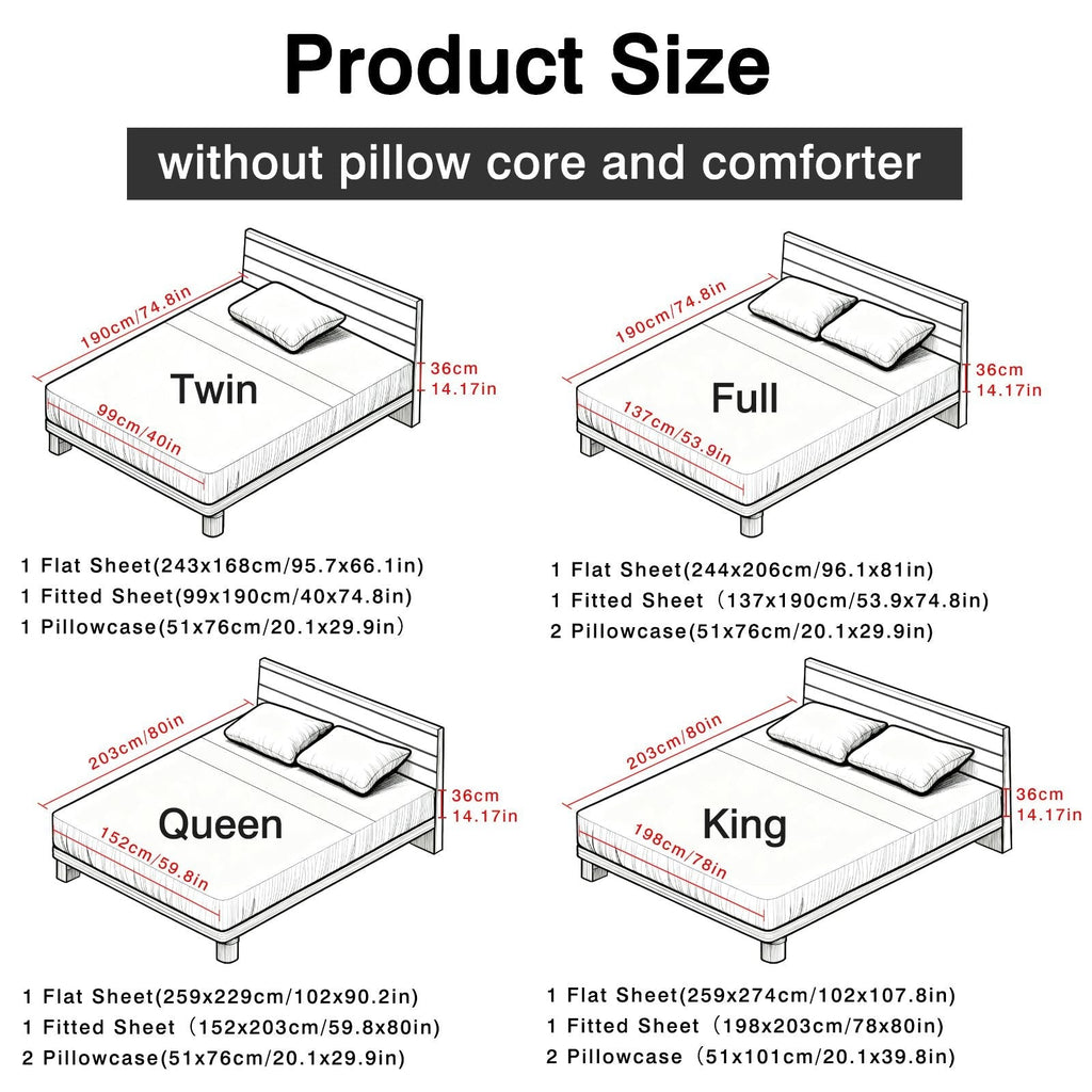 4-piece ultra-soft 85g bed sheet and pillowcase set. Soft and durable,
