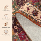 Washable Runner Rug 2x6, Moroccan Faux Wool Runner Rug Non Slip for