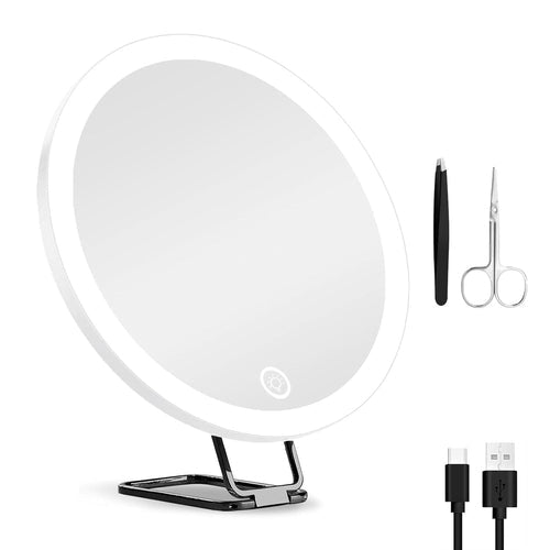 30X Magnifying Mirror With Light 3 Colors Dimmable Brightness Included