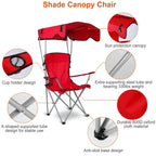 Foldable Beach Canopy Chair Sun Protection Camping Lawn Canopy Chair