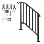 Handrails for Outdoor Steps, 2-3 Step Stair Hand Rail Kit,