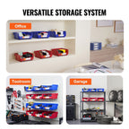 Plastic Storage Bin, (11-Inch x 11-Inch x 5-Inch), Hanging Stackable