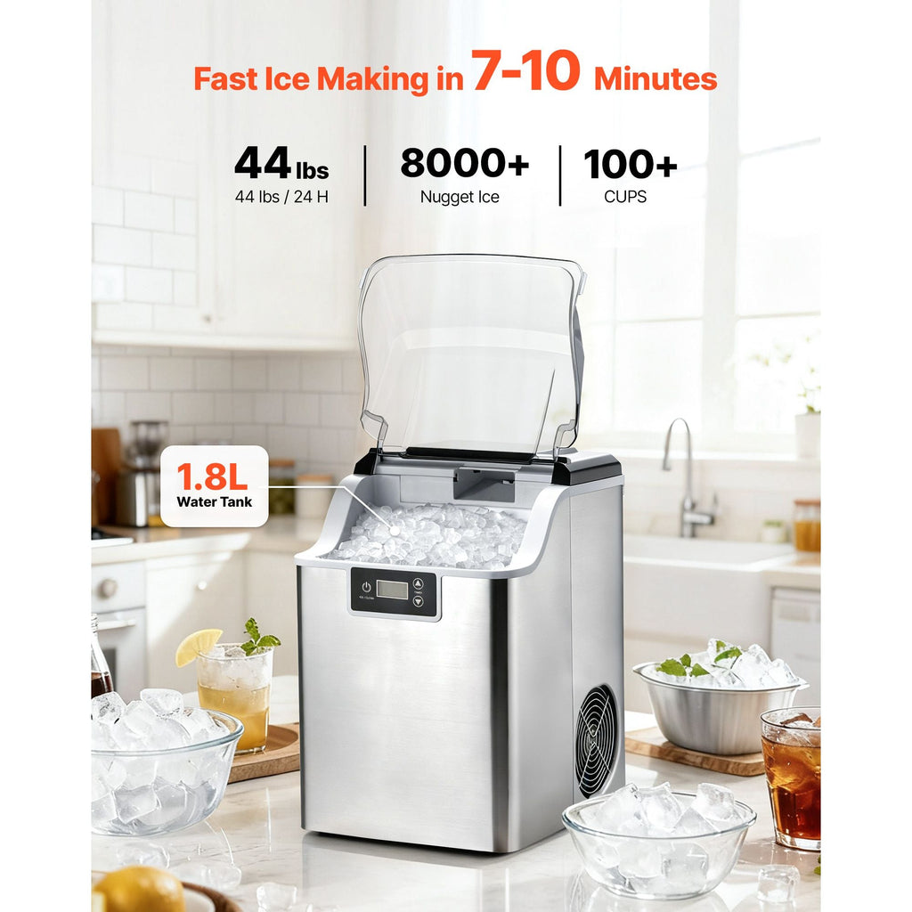 Countertop Ice Maker, 44 lbs per Day, Self-Cleaning Portable Machine