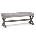 Salinger - Large Ottoman Bench - Distressed Grey Taupe