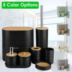 5 Colors Options -- Set Of 8Pcs Bathroom Accessories Set Bathroom