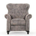 Accented Push Back Recliner Chair With Rolled Arms