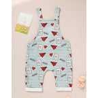 Baby Boy Girl's Casual Heart Pattern Jumpsuit, Paper Airplane Heart