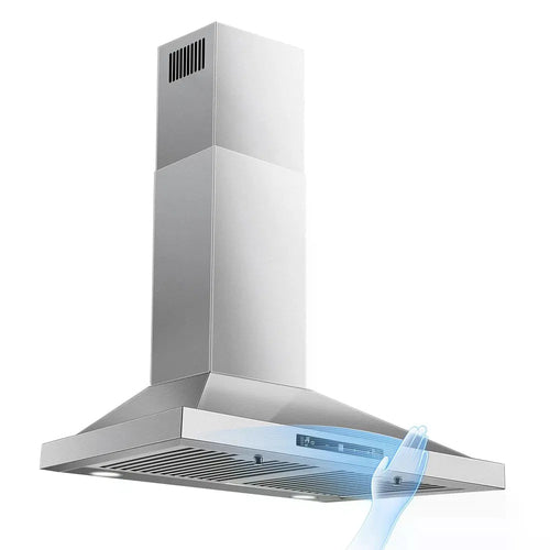 24 Inch Range Hood, Ducted/Ductless Range Hood 450CFM, Wall Mount