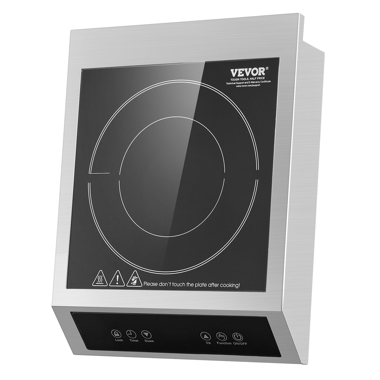 Portable Commercial Induction Cooktop 1800W Countertop Burner 9 Temp