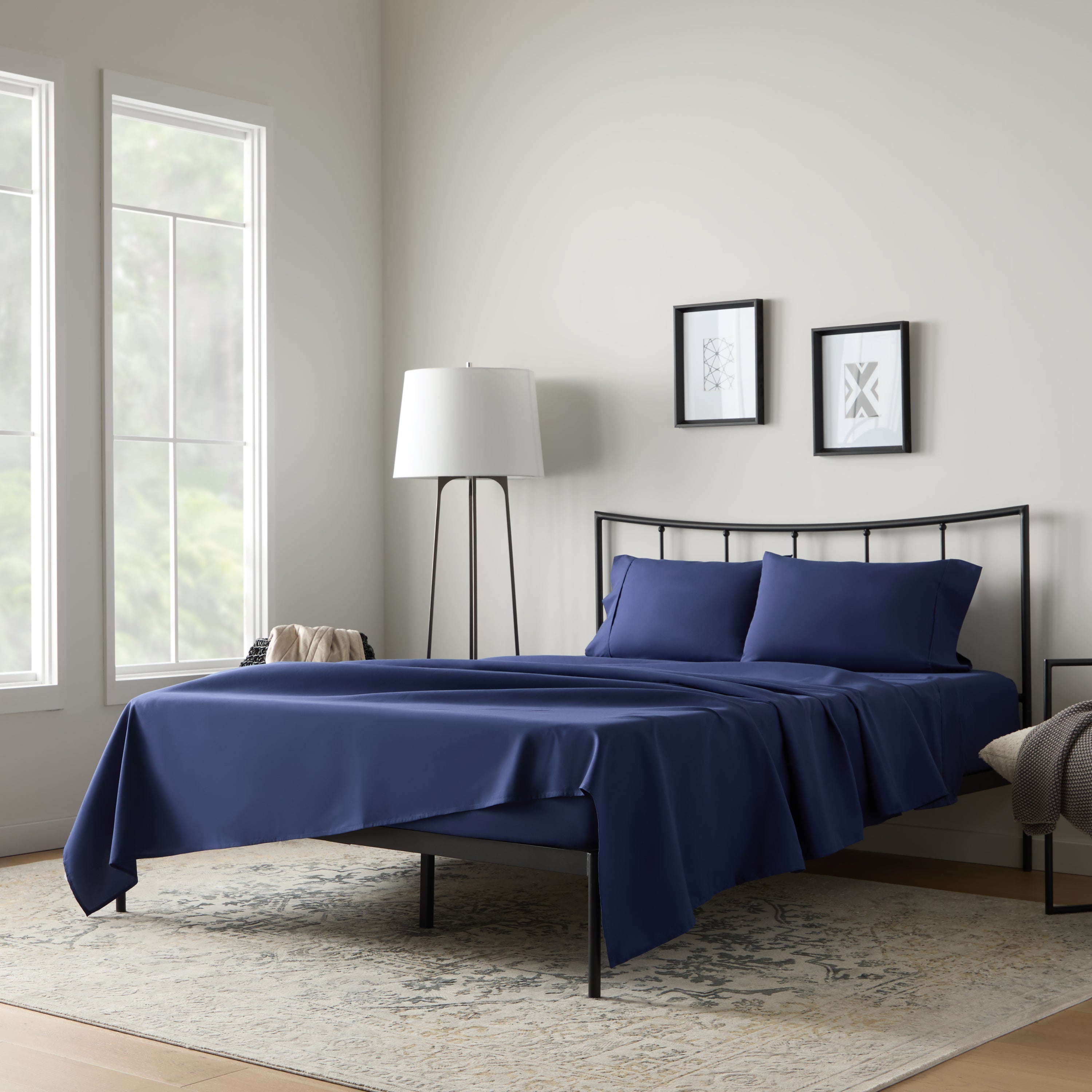 Weekender 90gsm Microfiber Sheet Set King Blue