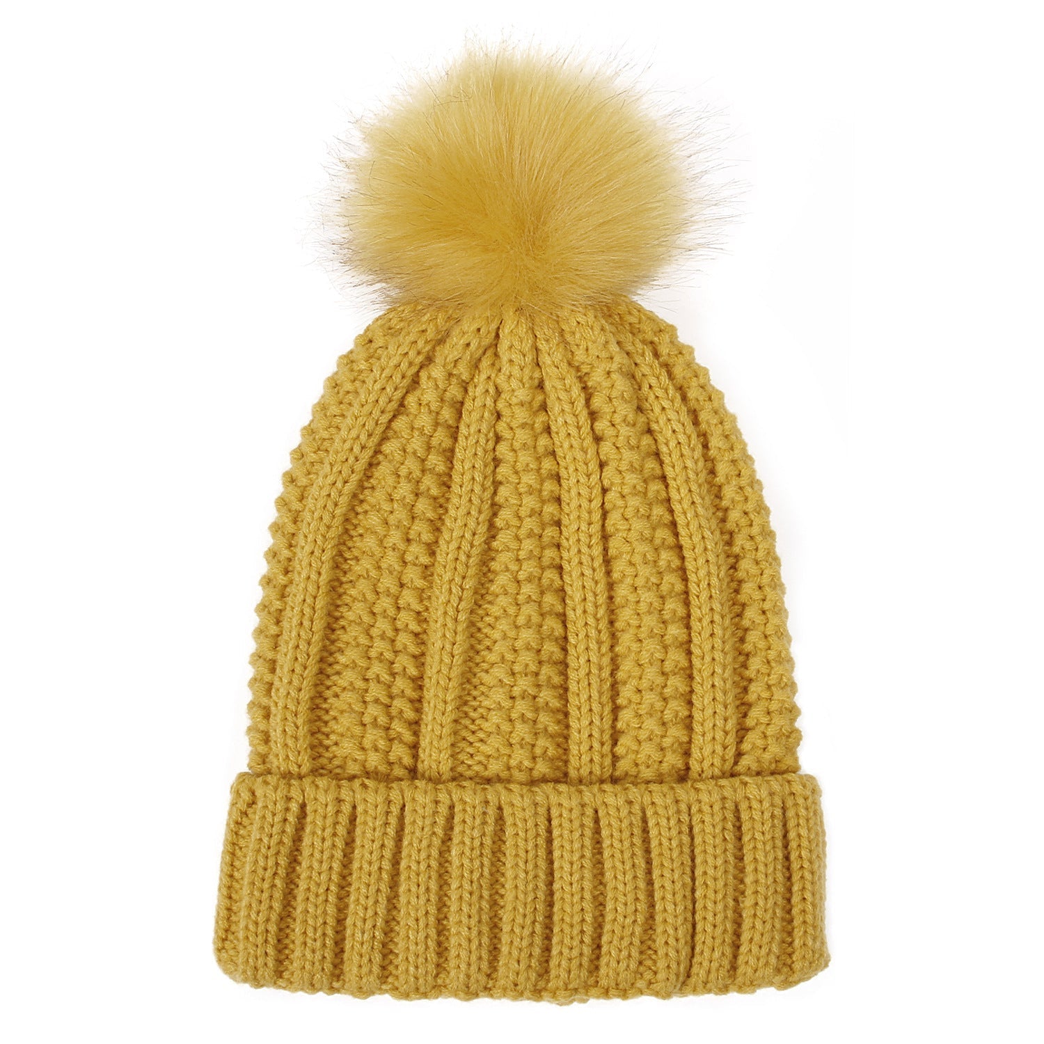 Winter Knitted Hats Fashion Stretchy Lined Skull Hats For Women Faux