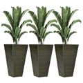 Outsunny 28" Tall Outdoor Planters, Set of 3