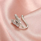 Personalized U-Shaped Diamond-Studded Butterfly European And American