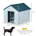 PawHut Plastic Dog House For Medium And Small Dogs, Water Resistant