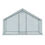 10 X 10 Ft Large Metal Chicken Coop, Walk-in Poultry Cage Chicken Hen