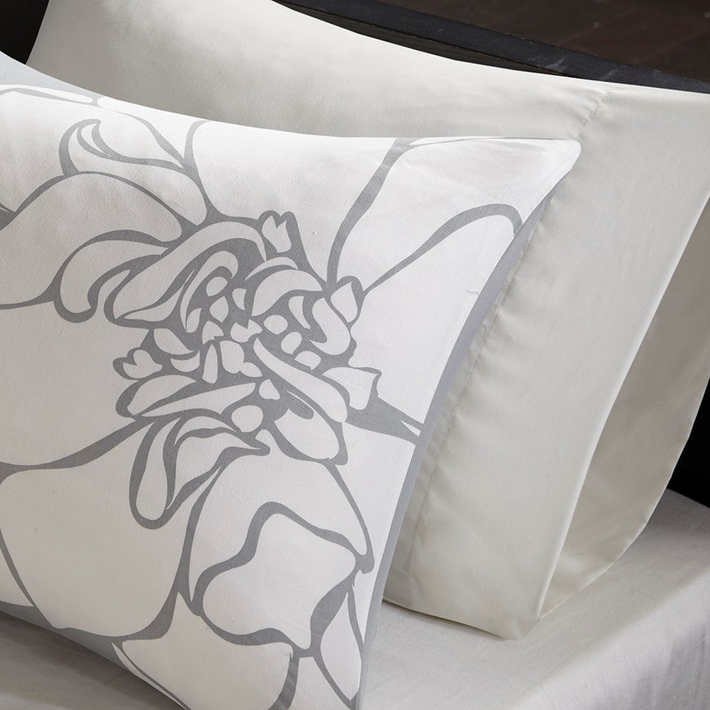 Madison Park Floral Cotton Sateen Comforter Ensemble