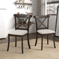 Wooden X Back Dining Chairs Set of 2 - Brown