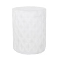 Outdoor Lightweight Concrete Side Table - Antique White