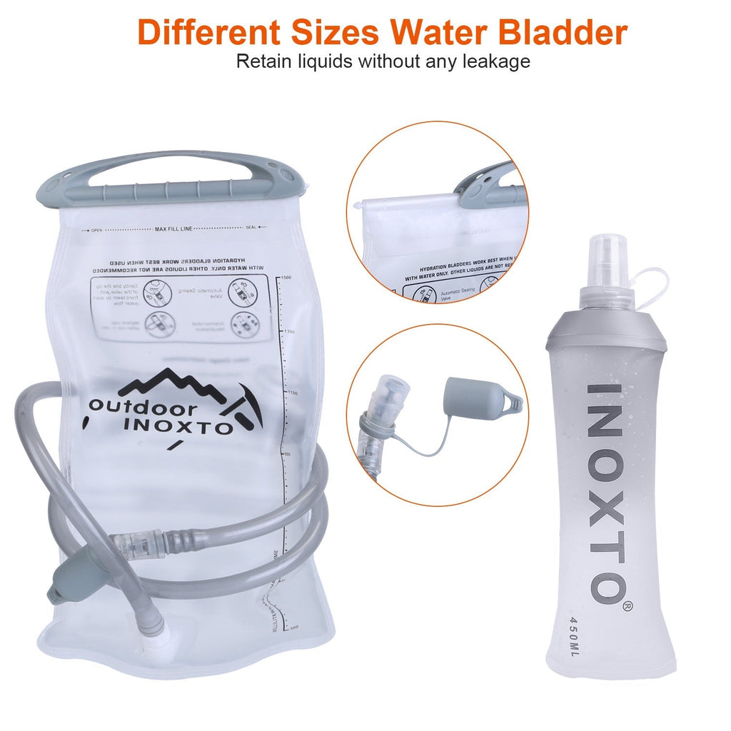 1Pc Sport Hydration Vest Running Backpack With 15oz 50oz Water Bladder