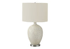 Contemporary Cream Ceramic Table Lamp 28"