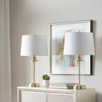Clarity Glass Cylinder Table Lamp Set of 2