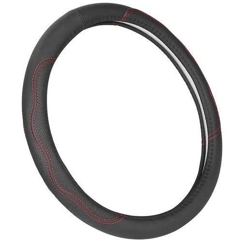 Steering Wheel Cover 14.5in-15in Diameter Universal Fiber Leather Car