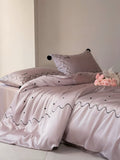 Elegant Polka Dot Silky Smooth Tencel Lyocell Queen Size Duvet Cover