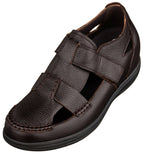 CALTO - K2662 - 3.2 Inches Taller (Dark Brown) - Casual Fisherman Sandal