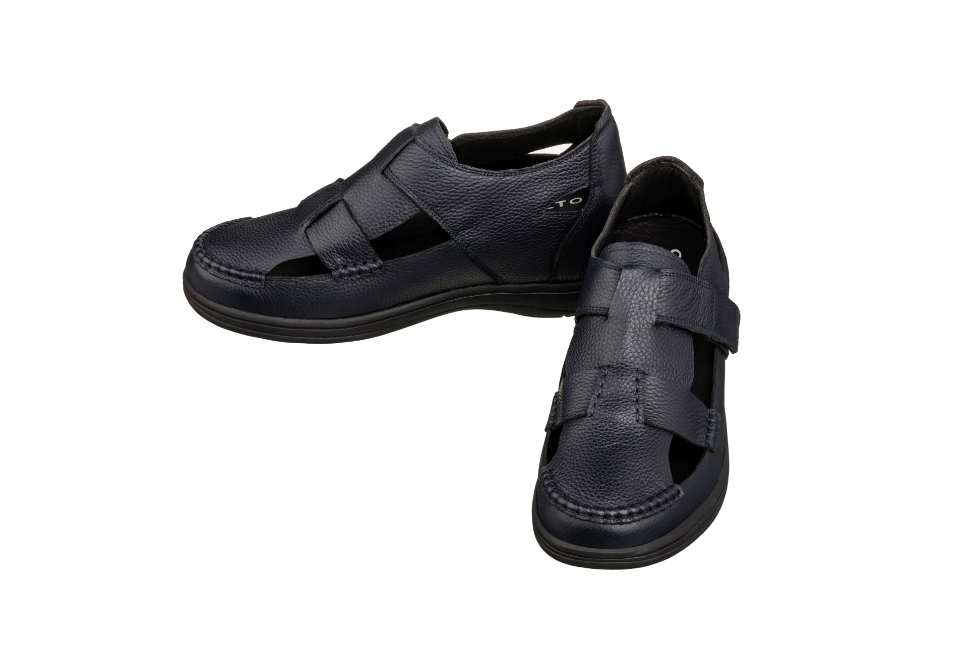 CALTO - K2663 - 3.2 Inches Taller (Navy Blue) - Casual Fisherman Sandal