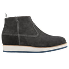CALTO - Y30022 - 3 Inches Taller (Nubuck Grey) - Zipper Boots