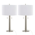 Master 29" Contemporary Metal Table Lamp Set of 2