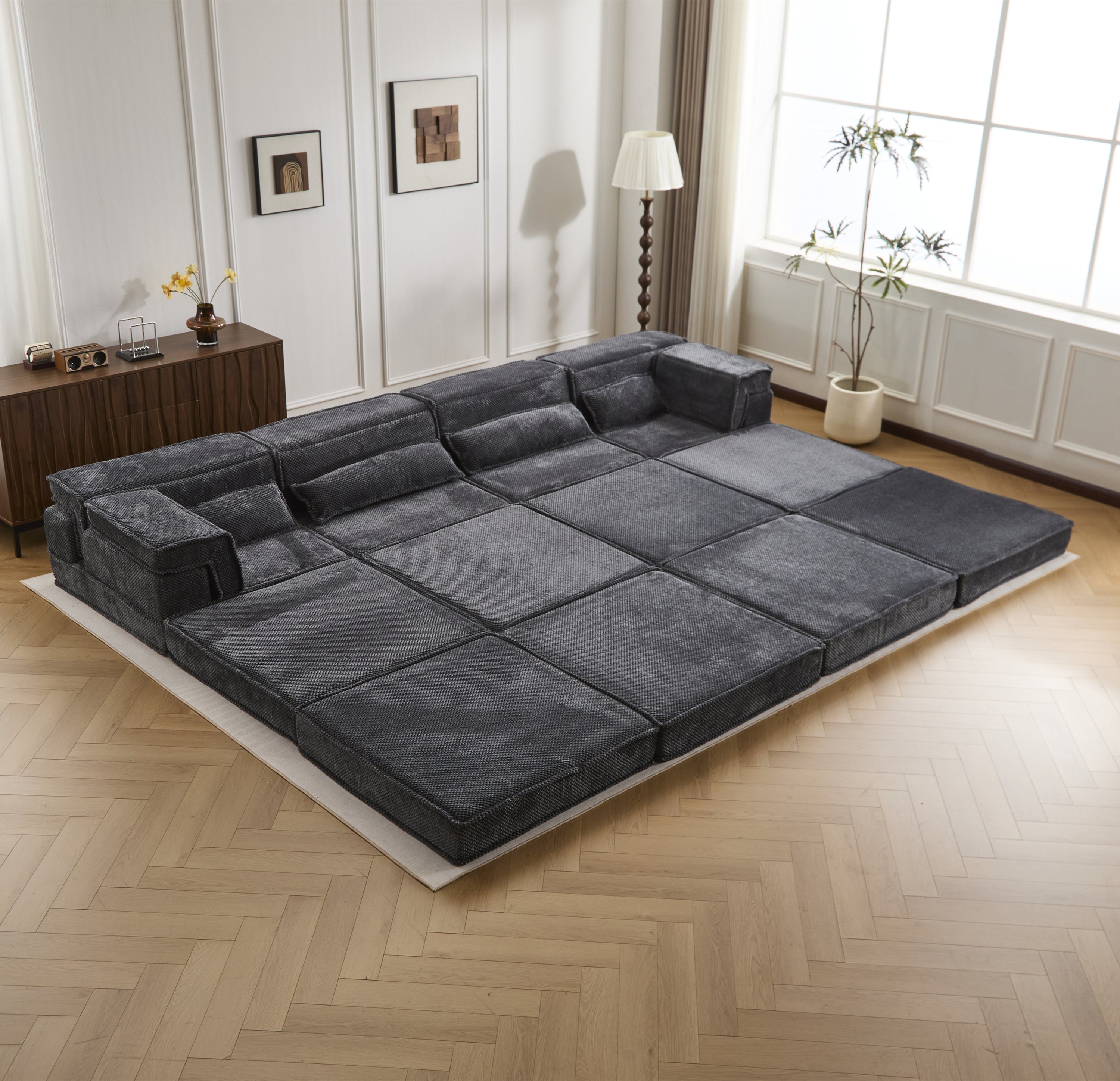 Compression Mahjong Sofa,Convertible Floor Sofa Bed,DIY Boneless