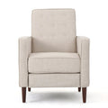 Mid-Century Modern Recliner With Button Tufted Waffle Stitch