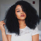 13x4 HD Transparent Lace Frontal Afro Kinky Curly Human Hair Wigs 200%