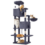 66 Inch Cat Tree Tower, Large Multi-Cat Climbing Extended Platform,