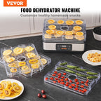 Food Dehydrator Machine, 5-Tray Fruit Dehydrator, 300W Electric Food