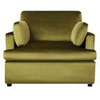 Mirod Oversized Velvet Accent Chair with Armrest Cushions