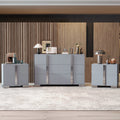 3-Pieces Sets, Elegant 6 Drawers Dresser and Two Nightstands