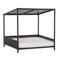 Wicker Dog House Raised Rattan Puppy Bed Cat Shelter for Indoor