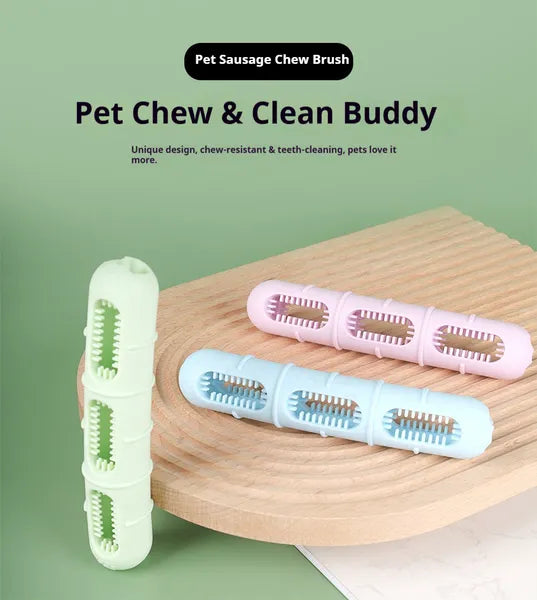 DOG Chew Toys For Teeth Cleaning,Pet Sausage Chew Brush,Pet Chew &