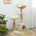 Cat Tree For Indoor Cats With Wooden Cat Scratching Posts, Cat Condo,