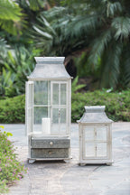 Wooden Candle Lantern Decorative, Hurricane Lantern Holder