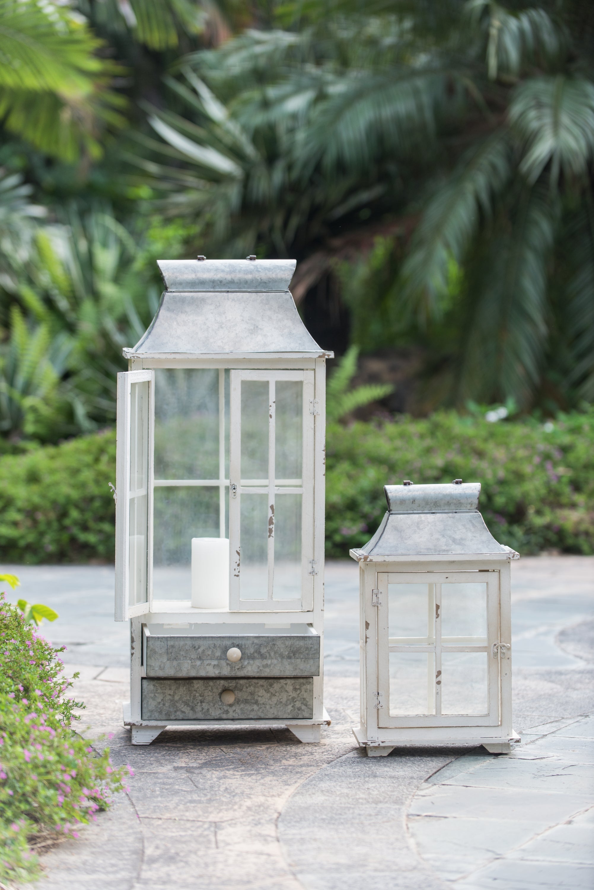 Wooden Candle Lantern Decorative, Hurricane Lantern Holder