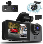 3 Channel Dash Cam, 1080P Dash Cam Front And Rear Inside, Three Way